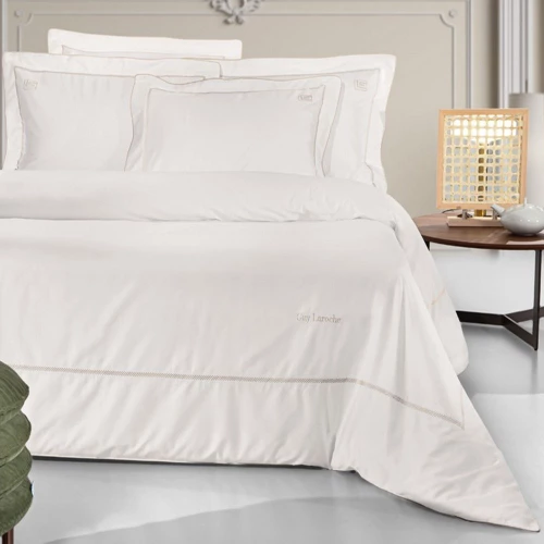 Παπλωματοθήκη Elite (Σετ 3τμχ) Ivory-Beige Guy Laroche Υπέρδιπλo 250x240cm 100% Βαμβάκι