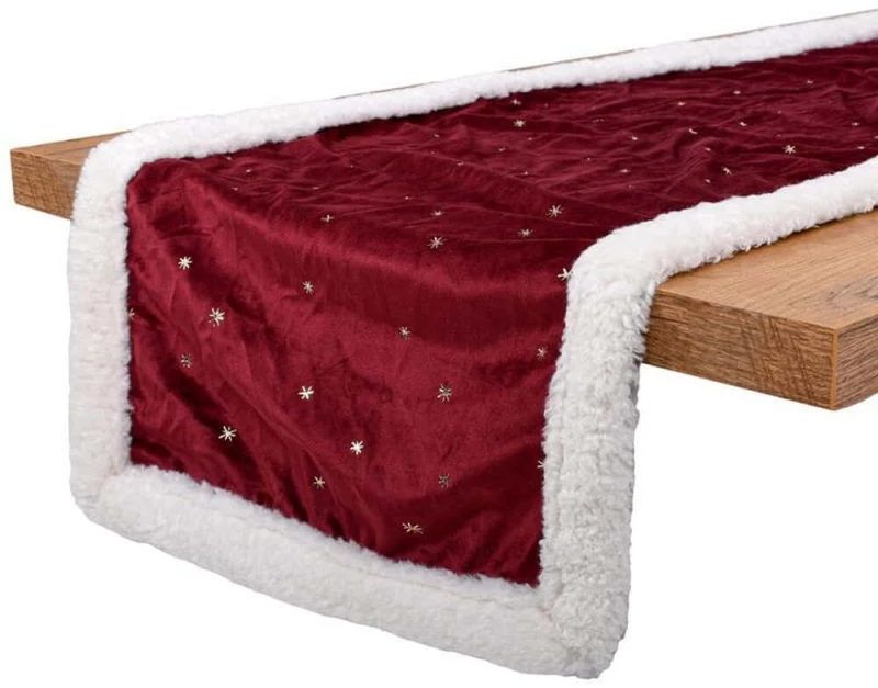 Τραβέρσα Χριστουγεννιάτικη 430-225-037 Purple-White 40X140