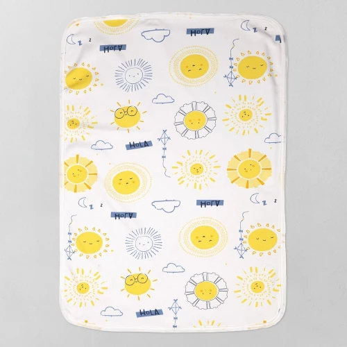 Σελτεδάκι Βρεφικό Αδιάβροχο Bublo Blue-Yellow Nima 55x75cm 100% Βαμβάκι