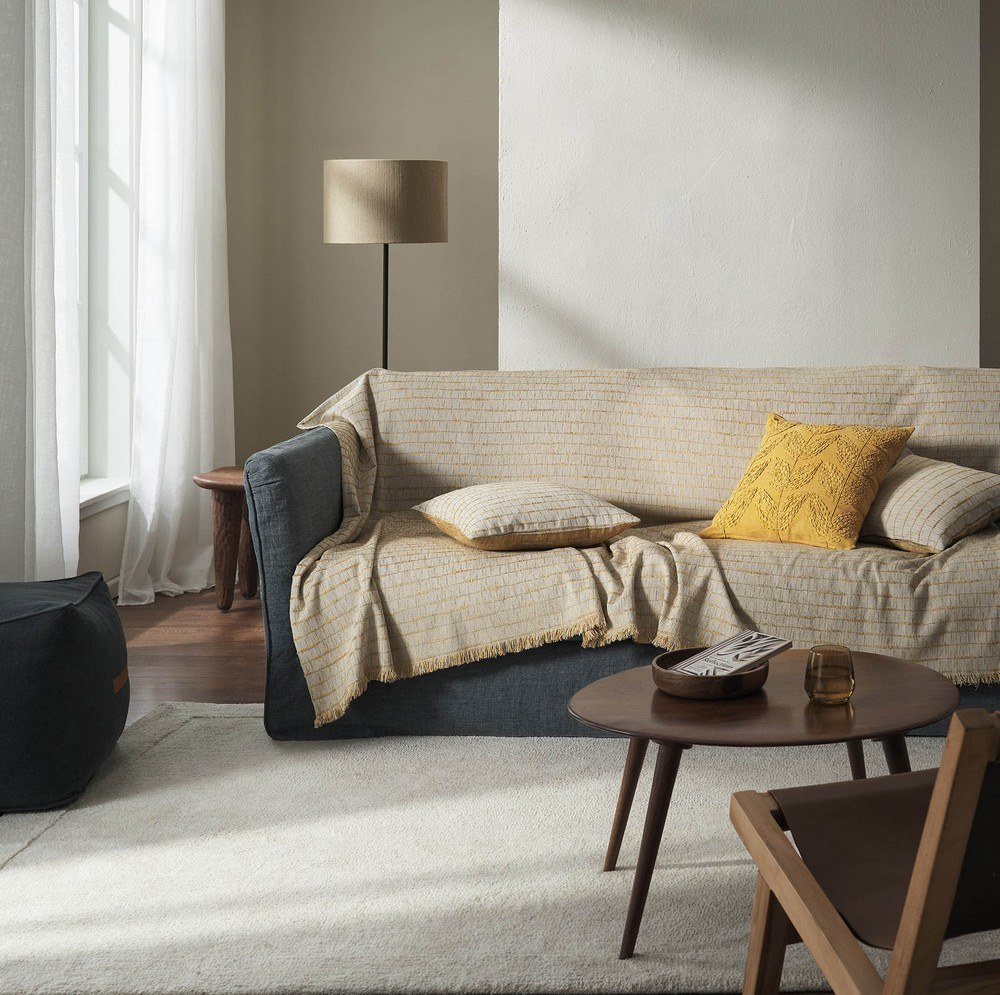 Ριχτάρι Vespera 148/04 Leaf Gold Gofis Home Διθέσιο 180x250cm Ακρυλικό-Πολυέστερ