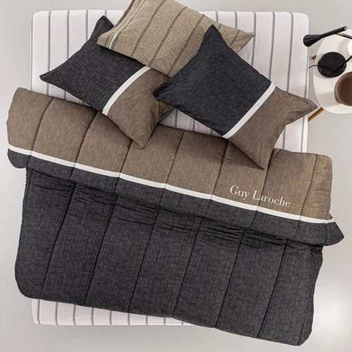 Πάπλωμα Beverly Carbon Guy Laroche Υπέρδιπλo 220x240cm 100% Microsuede