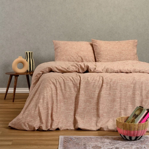 Κατωσέντονο Farrel Με Λάστιχο (Σετ 3τμχ) Apple Melinen King Size 180x230cm 100% Βαμβακερή Φανέλα