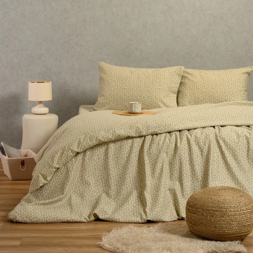 Σεντόνια Φανελένια Elise (Σετ 3τμχ) Greige Melinen Μονό 170x260cm 100% Βαμβακερή Φανέλα