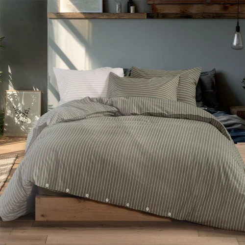 Παπλωματοθήκη Nau Coast (Σετ 3τμχ) Green Nautica Υπέρδιπλo 240x220cm 100% Βαμβακερό Περκάλι