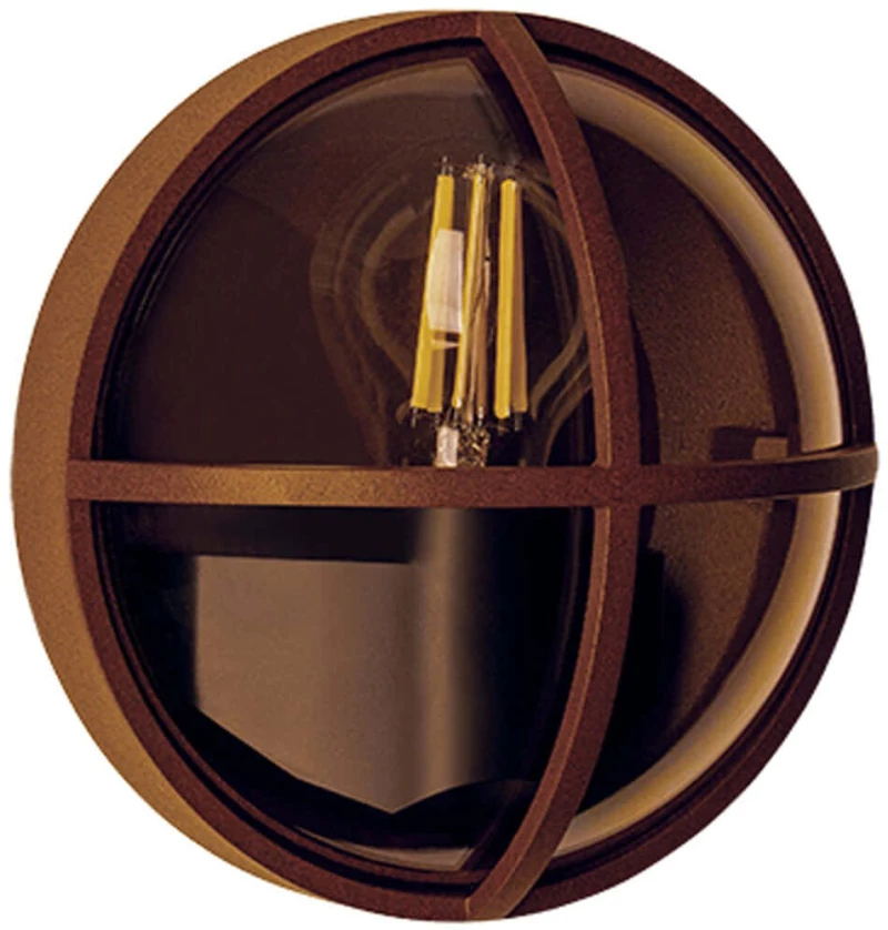 Φωτιστικό Τοίχου - Απλίκα E437 Φ17,7cm 1xE27 15W Brown