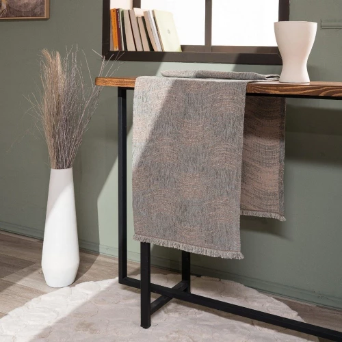 Τραβέρσα Midland 13 Greige Teoran 45X180 Βαμβάκι-Πολυέστερ