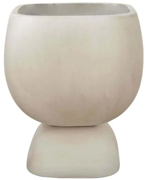 Κασπώ Πήλινο 06-23626 32,5x32,5x39,5cm Off White Marhome Πηλός