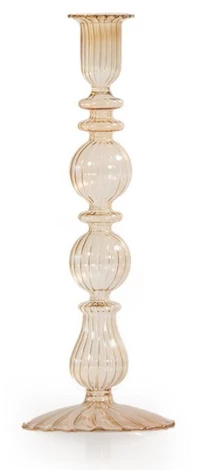 Κηροπήγιο Pedri 8,5x25 Light Brown Nef-Nef Homeware Γυαλί