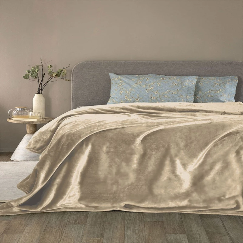 Κουβέρτα Lucy Fog Palamaiki Μονό 160x220cm Flannel