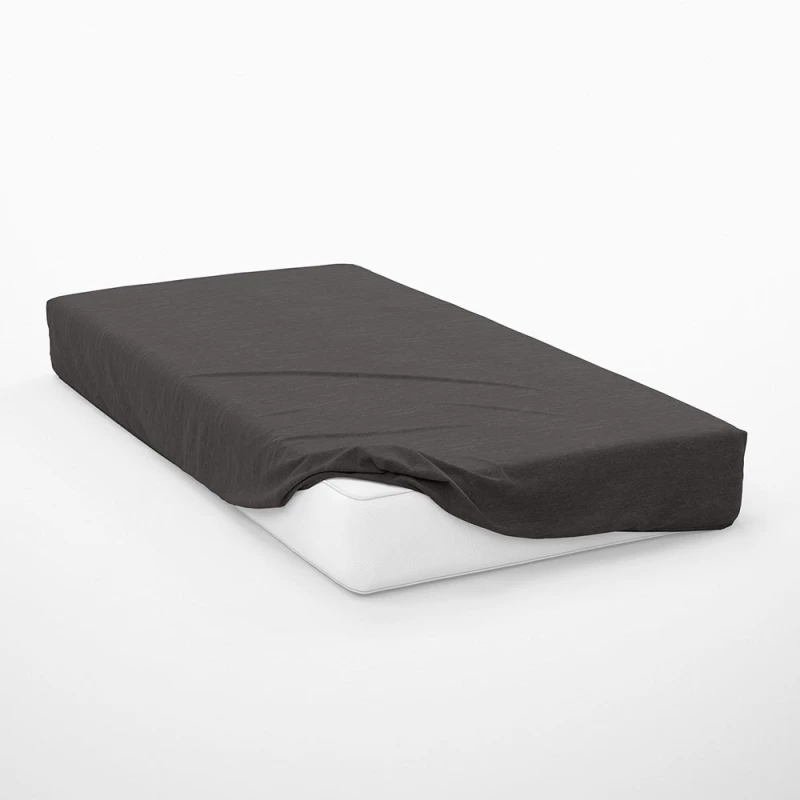 Σεντόνι Exotic Line Με Λάστιχο Anthracite DimCol King Size 180x230cm 100% Βαμβάκι