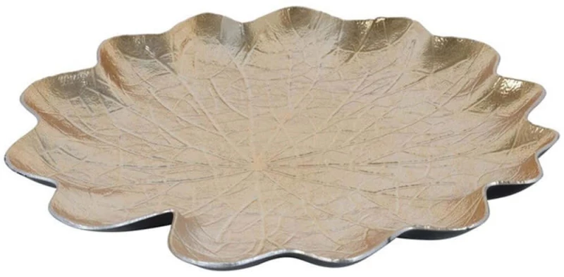 Χριστουγεννιάτικη Πιατέλα Φύλλο 013.826634 33cm Gold