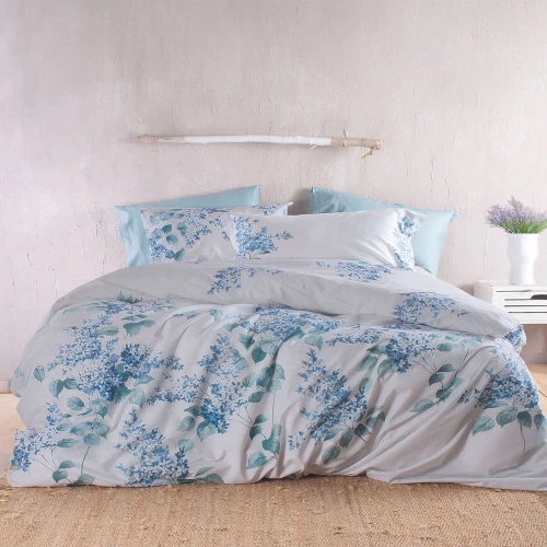 Σεντόνια Eve (Σετ 4τμχ) Blue Ρυθμός Υπέρδιπλo 230x270cm 100% Βαμβάκι