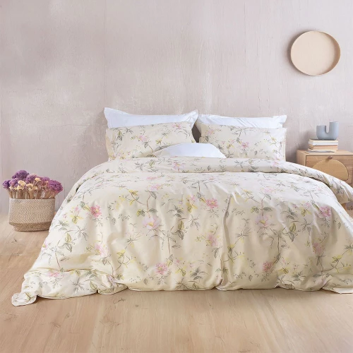 Σεντόνια Benetita Με Λάστιχο (Σετ 3τμχ) Beige Ρυθμός Ημίδιπλο 105x230cm Βαμβάκι-Πολυέστερ