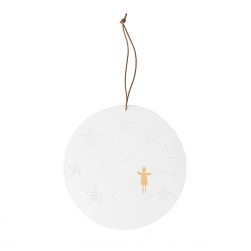 Κρεμαστό Διακοσμητικό Winter Picture Stars LBTRD0092330 20cm White-Gold Raeder