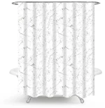 Κουρτίνα Μπάνιου Βικτώρια White Viopros 240Πx180Υ Πολυέστερ