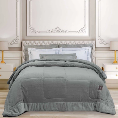Κουβερτοπάπλωμα 3967 Velvet Grey Greenwich Polo Club King Size 240x250cm Πολυέστερ