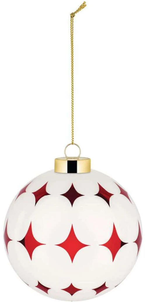 Χριστουγεννιάτικη Μπάλα Delight Bauble NZ04 5 Φ9cm Red-White Alessi