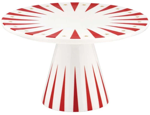 Χριστουγεννιάτικη Πιατέλα Με Πόδι Delight NZ05 Φ12x22cm White-Red Alessi