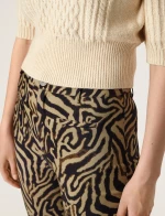 Animal print παντελόνι Sharona Soaked in Luxury - Μπεζ
