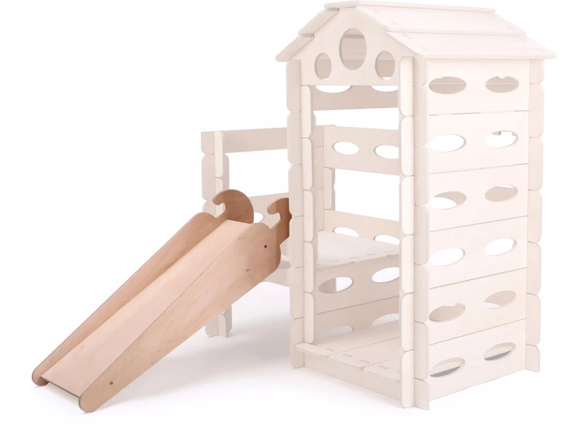 Ξύλινη τσουλήθρα για σπιτάκι Montessori Build  Play - KateHaa