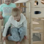 Ξύλινη τσουλήθρα για σπιτάκι Montessori Build  Play - KateHaa