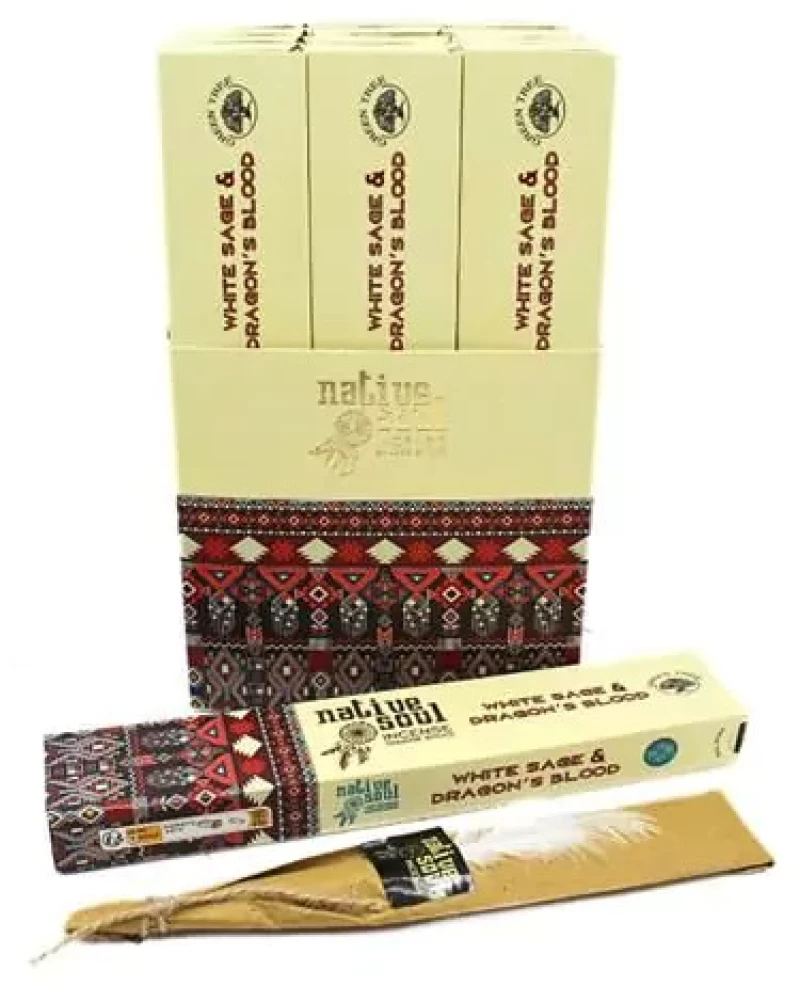 Aρωματικά Στικ Native Soul με Άρωμα White Sage και Dragon' s Blood 15g