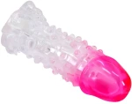 PRETTY LOVE - WILFORD REALISTIC ENLARGEMENT SHEATH WITH EMBOSSED PENIS PINK