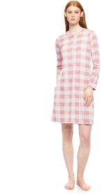 Γυναικείο Νυχτικό Pink Label - Πατιλέτα - Ροζ καρό - Regular Fit - Cotton