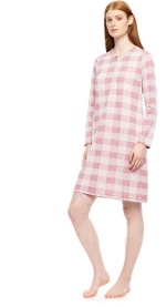 Γυναικείο Νυχτικό Pink Label - Πατιλέτα - Ροζ καρό - Regular Fit - Cotton
