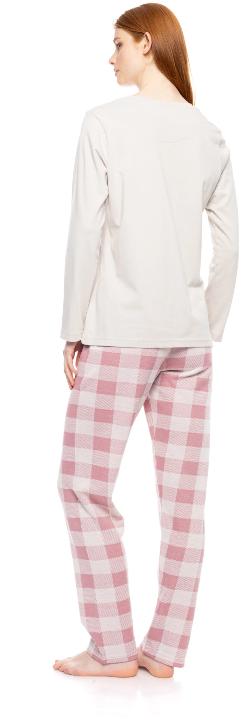 Γυναικεία Πυτζάμα Pink Label - Καρό print - Πατιλέτα - Cotton - Regular Fit