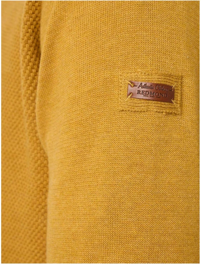 REDMOND Ανδρική μουσταρδί πλέκτη μπλούζα 623-406 Yellow