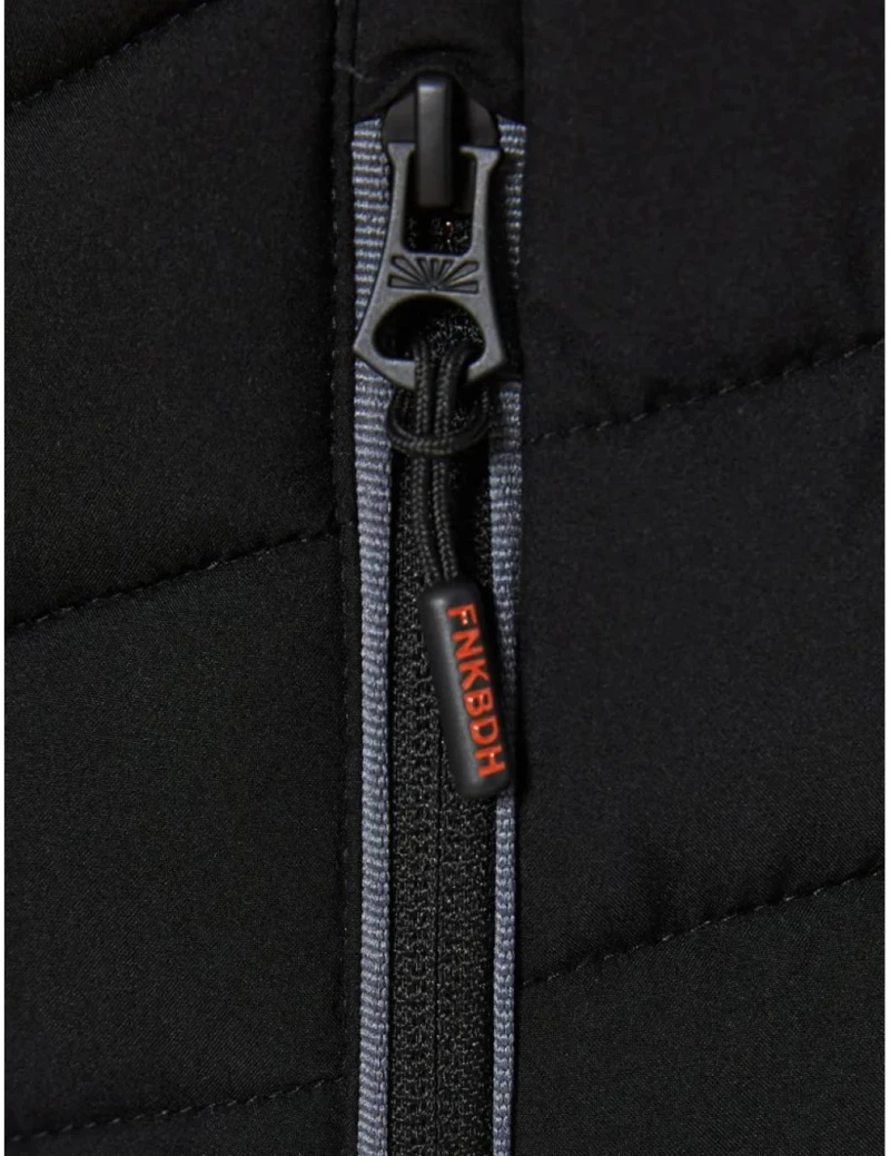 FUNKY BUDDHA Ανδρικό μαύρο καπιτονέ μπουφάν FBM012-001-01 BLACK