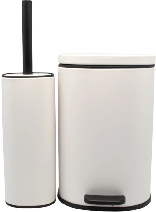 ΣΕΤ ΚΑΛΑΘΙ ΜΠΑΝΙΟΥ 5lt ANYDAY SOFT CLOSE ΚΑΙ ΠΙΓΚΑΛ ΒΟΥΡΤΣΑΚΙ FINGER PRINT PROOF ΑΣΠΡΟ ΜΑΤ  - Ankor 847532