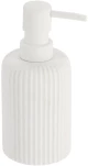 Dispenser polyresin λευκό ριγέ 230ml/7x17cm