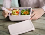 Melii – Bento Σιλικόνης 2 Θέσεων 700ml Pink/Purple MEL22300