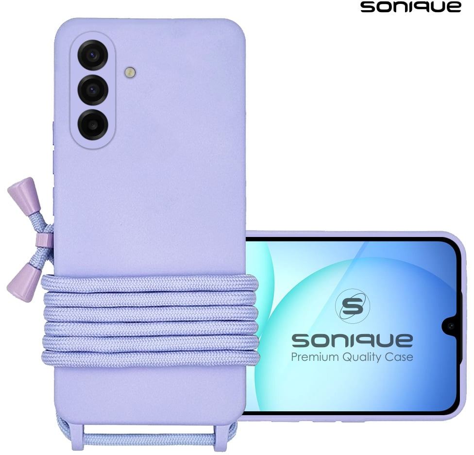 Θήκη Σιλικόνης με Κορδόνι CarryHang Sonique Samsung Galaxy A26 5G Λιλά