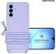 Θήκη Σιλικόνης με Κορδόνι CarryHang Sonique Samsung Galaxy A26 5G Λιλά
