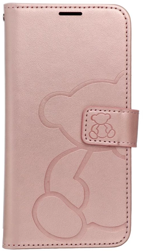 Mezzo Book Case For Iphone 16E (Se 4 2025) Teddy Bear Rose Gold