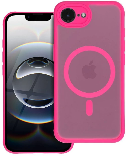 Full Matte Mag Cover Case Compatible With Magsafe For Iphone 16 Plus Pink