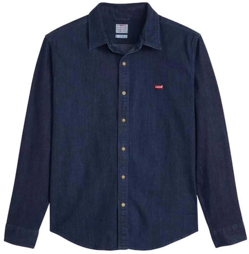 Levi’s Battery slim fit ανδρικό βαμβακερό τζιν πουκάμισο μπλε σκούρο 86625-0071