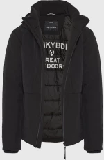 FUNKY BUDDHA Ανδρικό μπουφάν με κουκούλα FBM012-015-01 Μαύρο