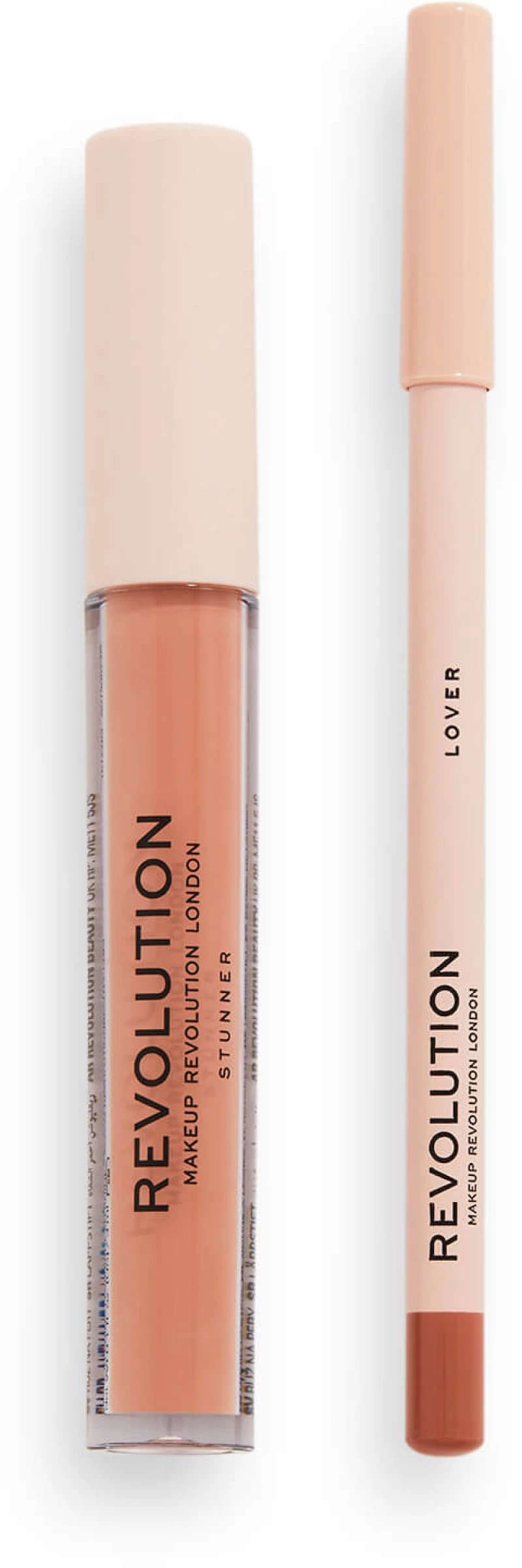 Set Makeup Revolution: Makeup Revolution, Liquid Lipstick, Lover, 3 ml + Makeup Revolution, Precision, Lip Liner, Lover, 1 g