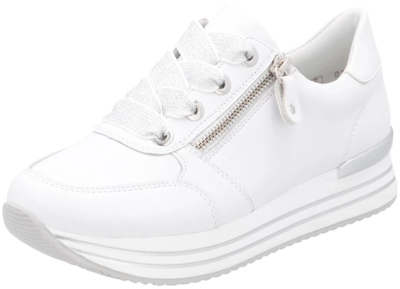 Remonte D1302-82 Ανατομικό Δερμάτινο Sneaker Λευκό