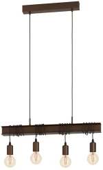 Φωτιστικό Κρεμαστό Eglo 43523 TOWNSHEND 4 Καφέ (Brown)