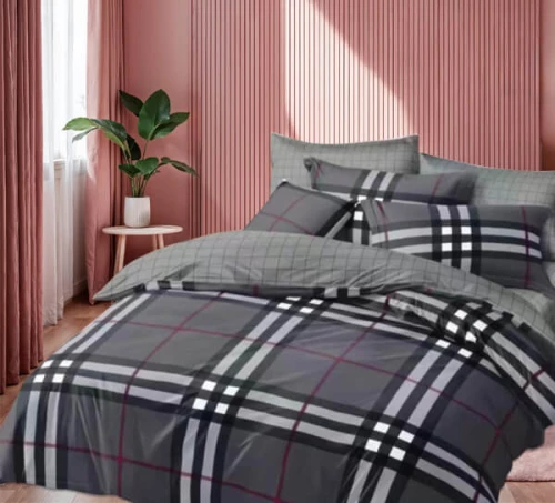 Πάπλωμα Καρό Σχέδιο Microfiber Γαρύφαλλο - 220x240