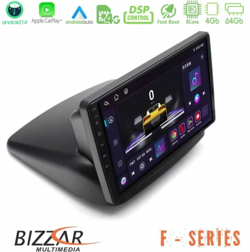 Bizzar f Series 8core Android14 4+64gb  Fiat Doblo 2002-2009 Navigation Multimedia Tablet 10" με Carplay & Android Auto u-f-Ft1892