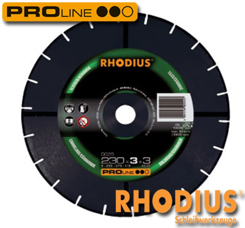 RHODIUS DG25 Φ230mm Δίσκος κοπής μαρμάρου 303174