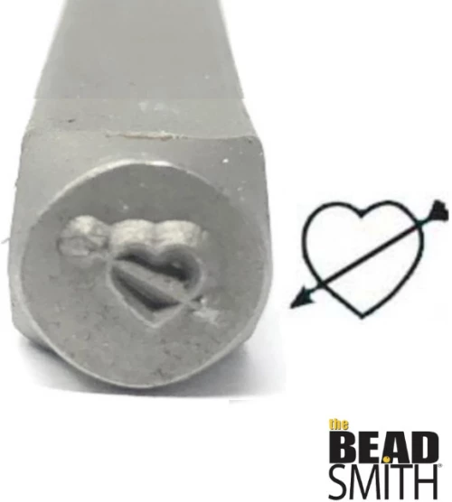 Beadsmith LPSD121 Ζουμπάς κτυπητός με σχεδιο Heart with arrow 6mm