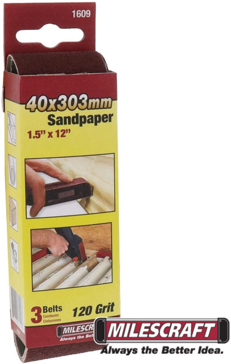Milescraft 1609 Γυαλοχαρτο ιμαντας 300x40 mm Κ120 3τεμ