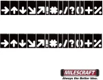 Milescraft 2207 Σετ στένσιλ σύμβολα για οδηγο οριζόντια 38 κ 64 mm